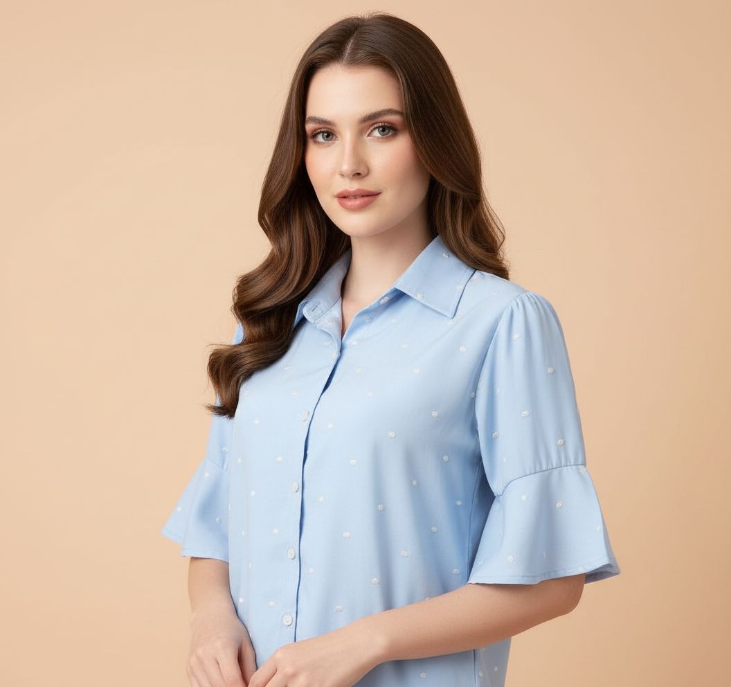 CAMISA CELESTE