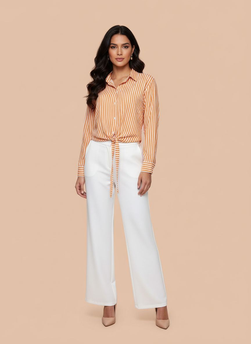CAMISA CHLOE NARANJA